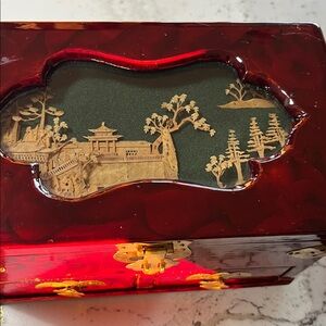 Scenic Lacquered Jewelry Box